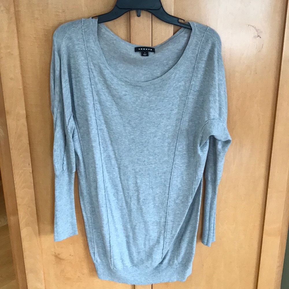 Trouvé grey sweater with accent lines